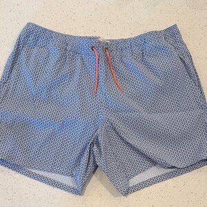 J. Crew Navy Geometric Swim Trunks